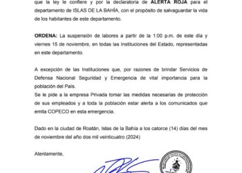 GOBIERNO SUSPENDE LABORES EN I.B. POR PASO DE TORMENTA SARA