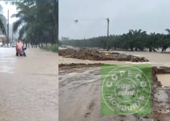 Departamentos que están en alerta verde por fuertes lluvias en Honduras