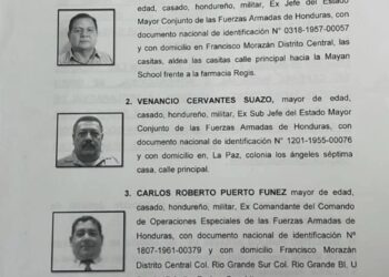 DETENCION JUDICIAL CONTRA ROMEO VASQUEZ Y 2 GENERALES MAS