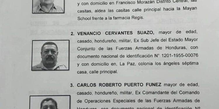 DETENCION JUDICIAL CONTRA ROMEO VASQUEZ Y 2 GENERALES MAS