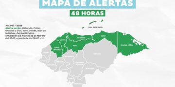 COPECO DECRETA ALERTA VERDE PARA SEIS DEPARTAMENTOS DE HONDURAS
