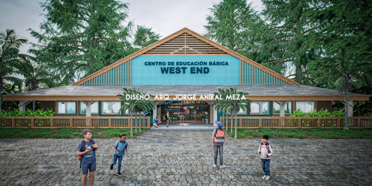 Alcaldía de Roatán avanza en la reconstrucción de la escuela de El Berrinche